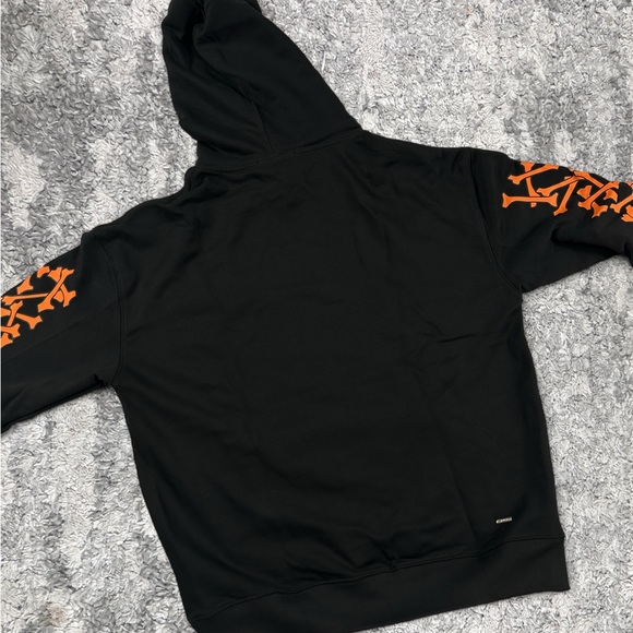 AMIRI Bones logo print Men’s hoodie in black/Orange Mens Size Large - Picture 4 of 4